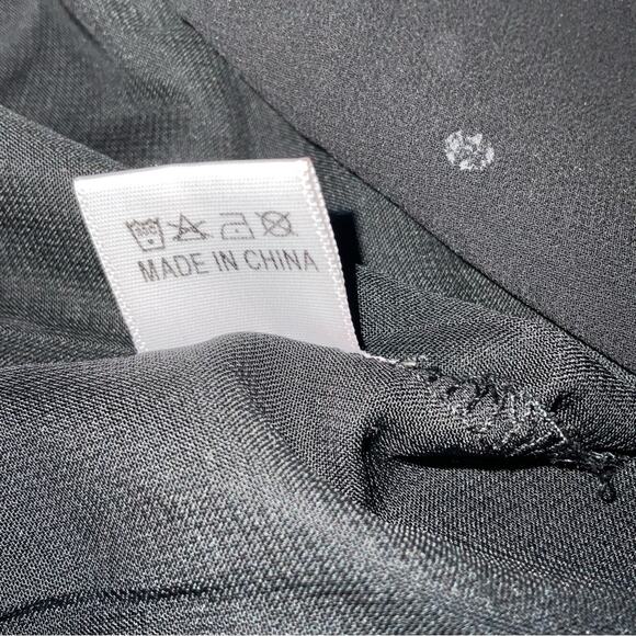 Aly Daly Black Polka Dot Embroidered Boho Peasant Sheer Lined Dress M Cottage - Picture 12 of 13